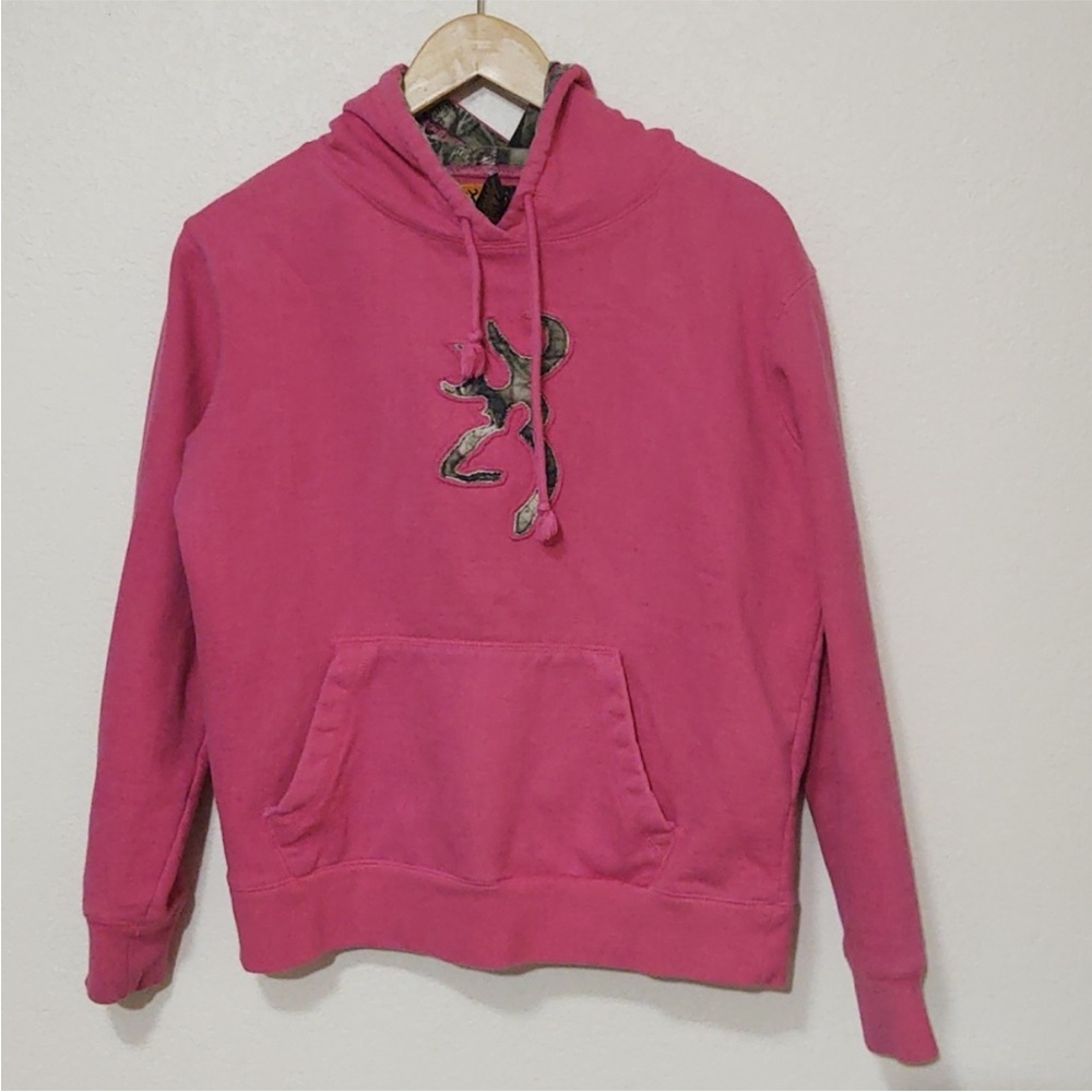 Browning pink camo sweatshirt with hood